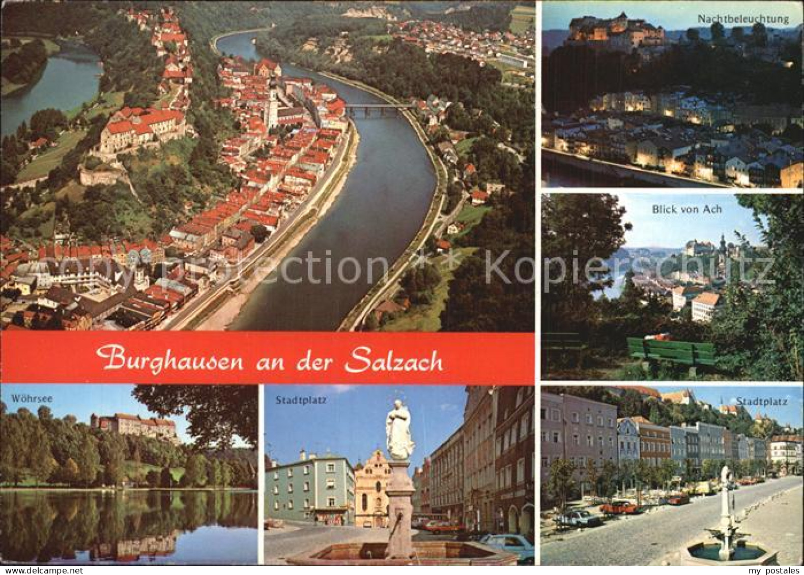 72525266 Burghausen Salzach Fliegeraufnahme Burg Achblick Woehrsee Stadtplatz Br - Burghausen