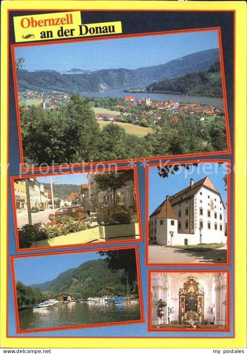 72525238 Obernzell Panorama Strassenpartie Rathaus See Kirche Inneres Obernzell - Other & Unclassified