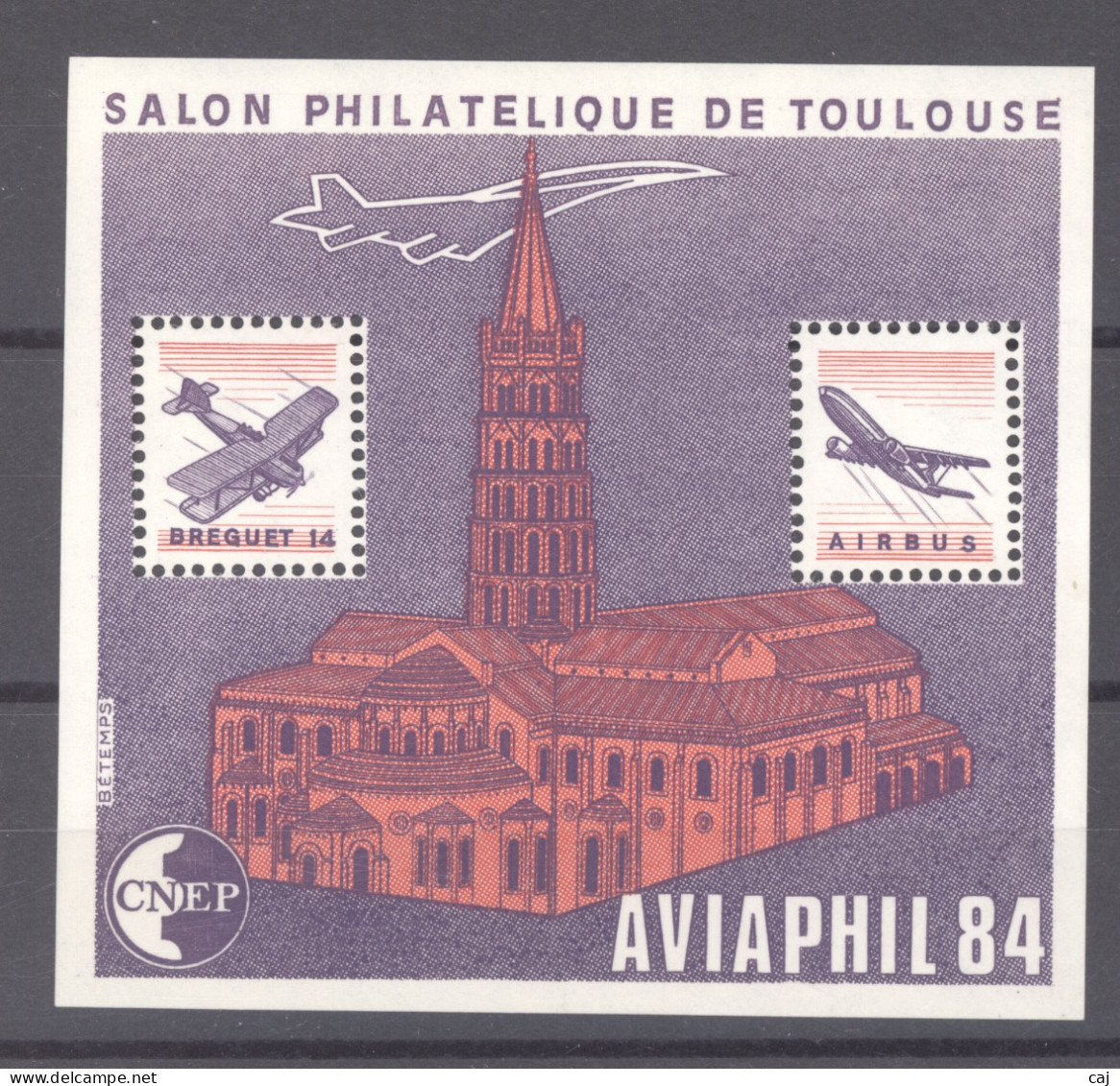 France  -  Blocs CNEP  :  Yv  5  **  Aviaphil 1984 - CNEP