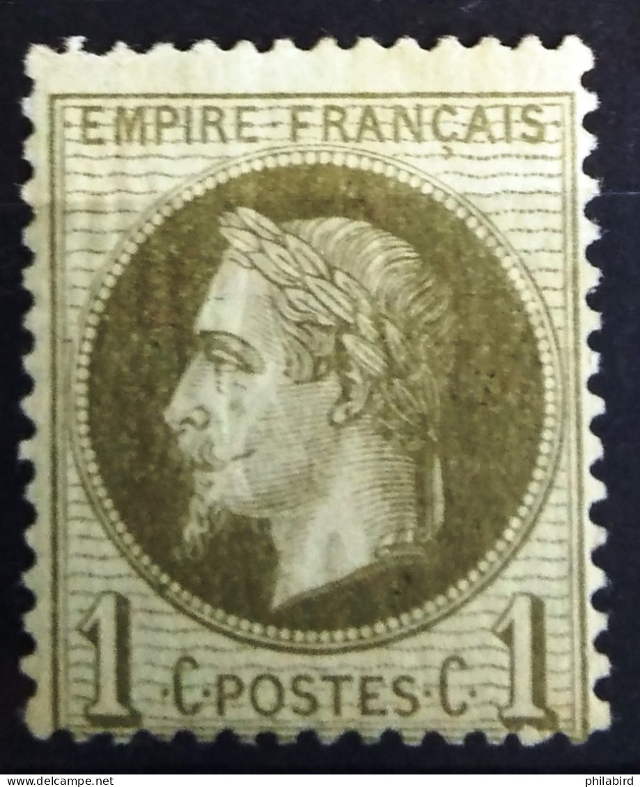 FRANCE                           N° 25                    NEUF*               Cote : 90 € - 1863-1870 Napoléon III. Laure
