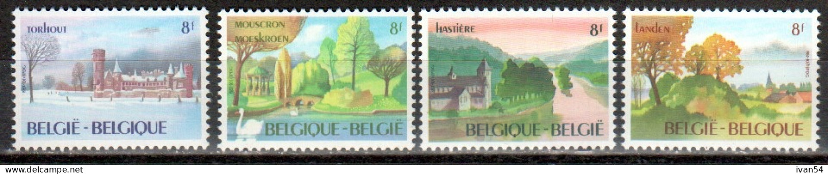 BELGIQUE : 2096-9 ** MNH – Tourisme (1983) - Unused Stamps