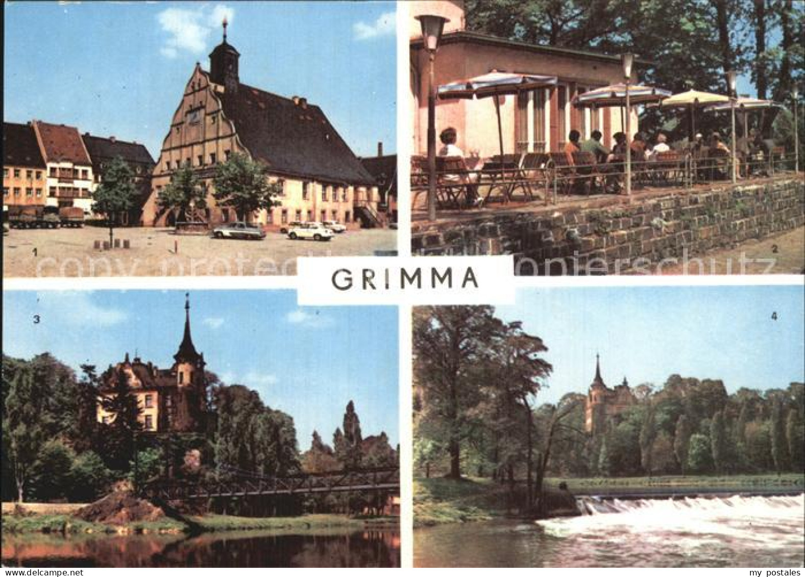 72524807 Grimma Rathaus HOG Gattersburg Kettenbruecke  Grimma - Grimma
