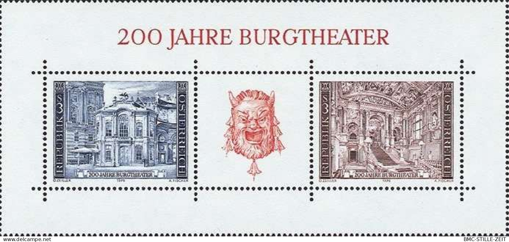 Konvolut: Blockausgabe Nr. 5 "200 Jahre Burgtheater" ANK 1525-1526 - Unused Stamps