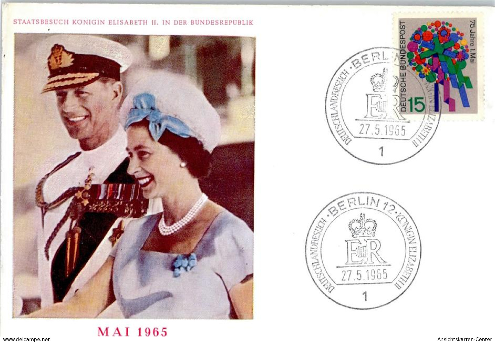 51557211 - Queen Elizabeth Prinz Philip Staatsbesuch Mai 1965 - Familles Royales