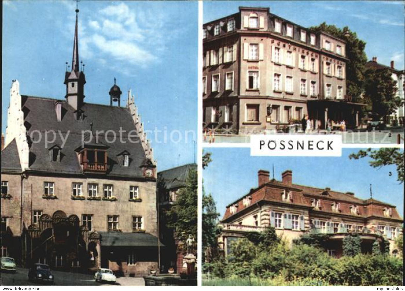 72524593 Poessneck Rathaus Posthirsch-Hotel Erholungsheim Dr. I. P. Semmelweis P - Poessneck