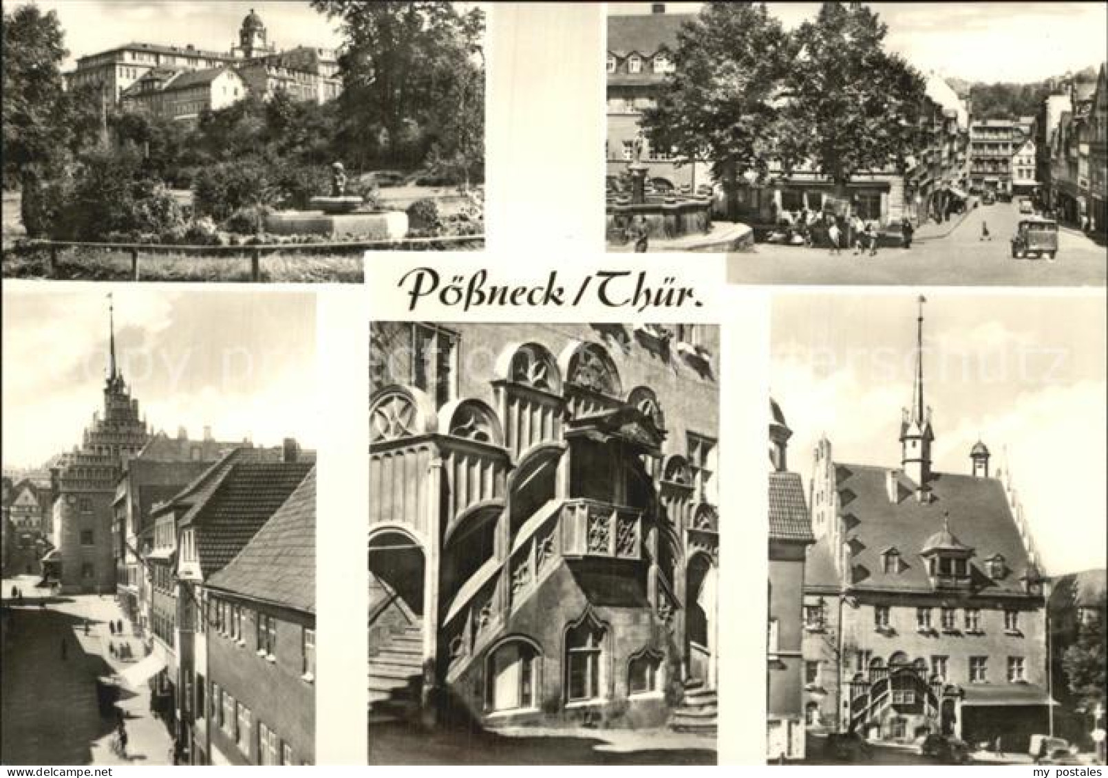 72524592 Poessneck Ethel- Julius-Rosenberg-Platz Markt Schuhgasse  Poessneck - Pössneck