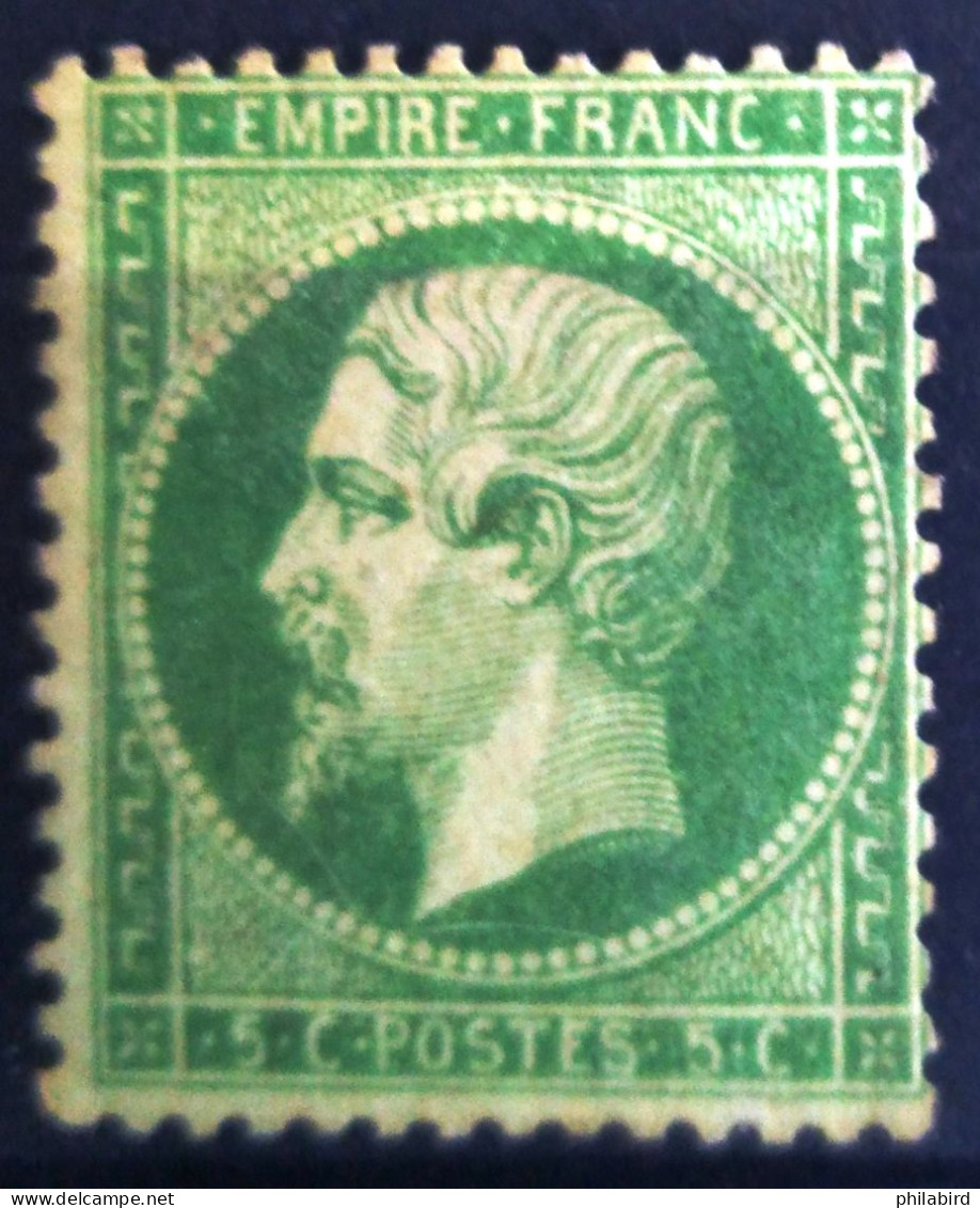 FRANCE                           N° 20                    NEUF*               Cote : 350 € - 1862 Napoleon III