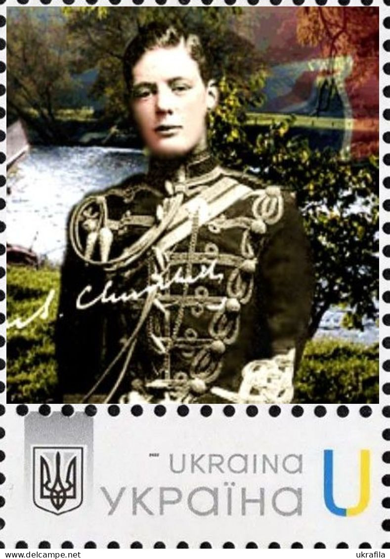 Ukraine 2022, England History, Politician, Writer Winston Churchill, Art, 1v - Ucraina