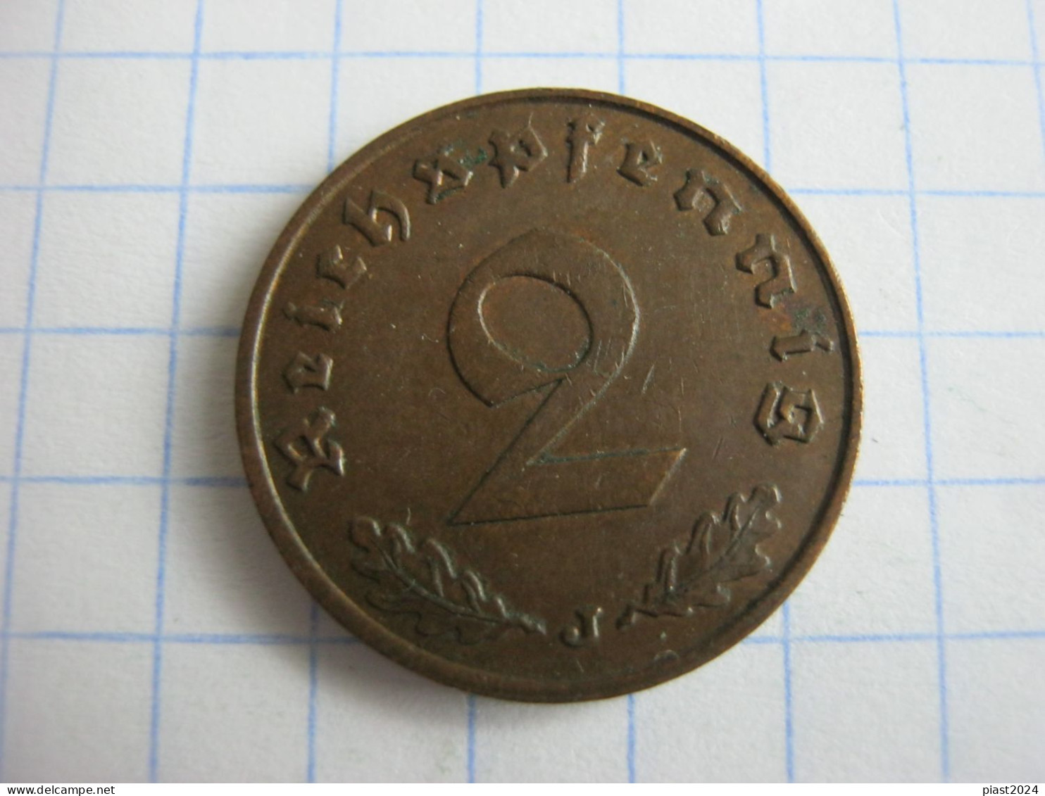 Germany 2 Reichspfennig 1939 J - 2 Reichspfennig