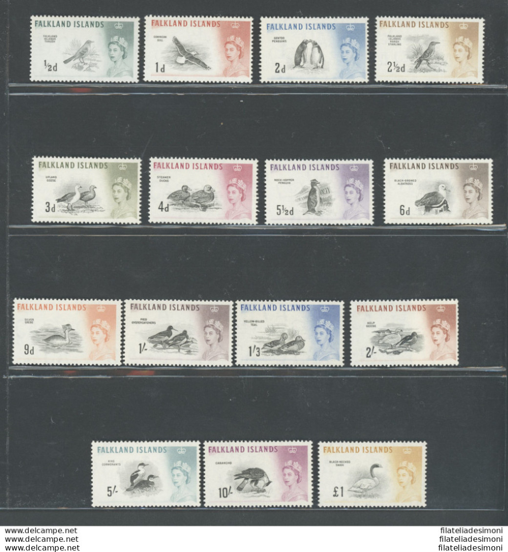 1960-66 Falkland Islands - Stanley Gibbons N. 193/207 - Uccelli - Effige Di Elizabetta II - 15 Valori - MNH** - Andere & Zonder Classificatie