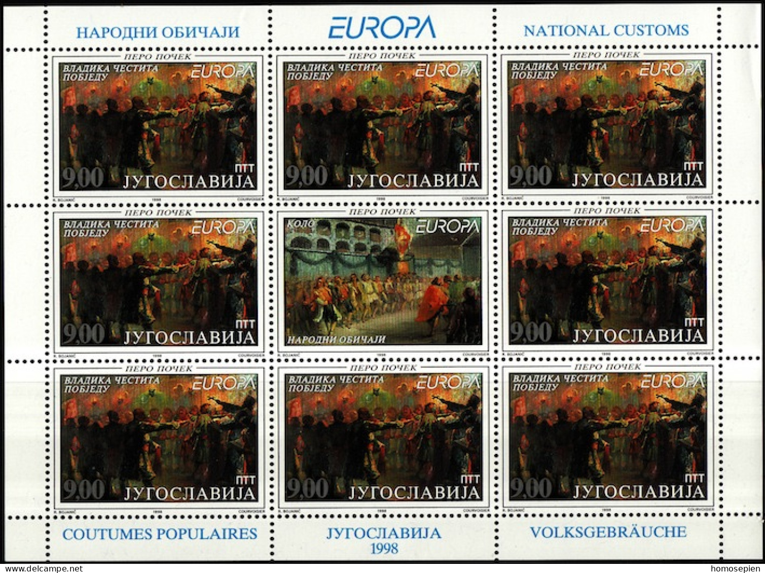 Europa CEPT 1998 Yougoslavie - Jugoslawien - Yugoslavia Y&T N°F2714 à F2715 - Michel N°KB2855 à KB2856 *** - 1998