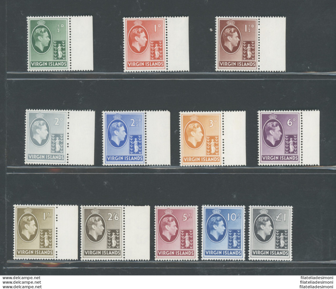 1938-47 British Virgin Islands - Stanley Gibbons N. 110/121 - Serie Di 12 Valori - MNH** - Sonstige & Ohne Zuordnung