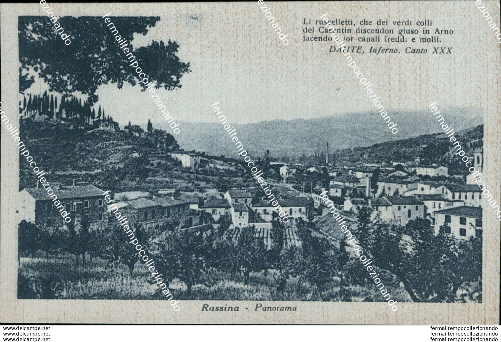 An607 Cartolina Rassina Panorama Provincia Di Arezzo - Arezzo