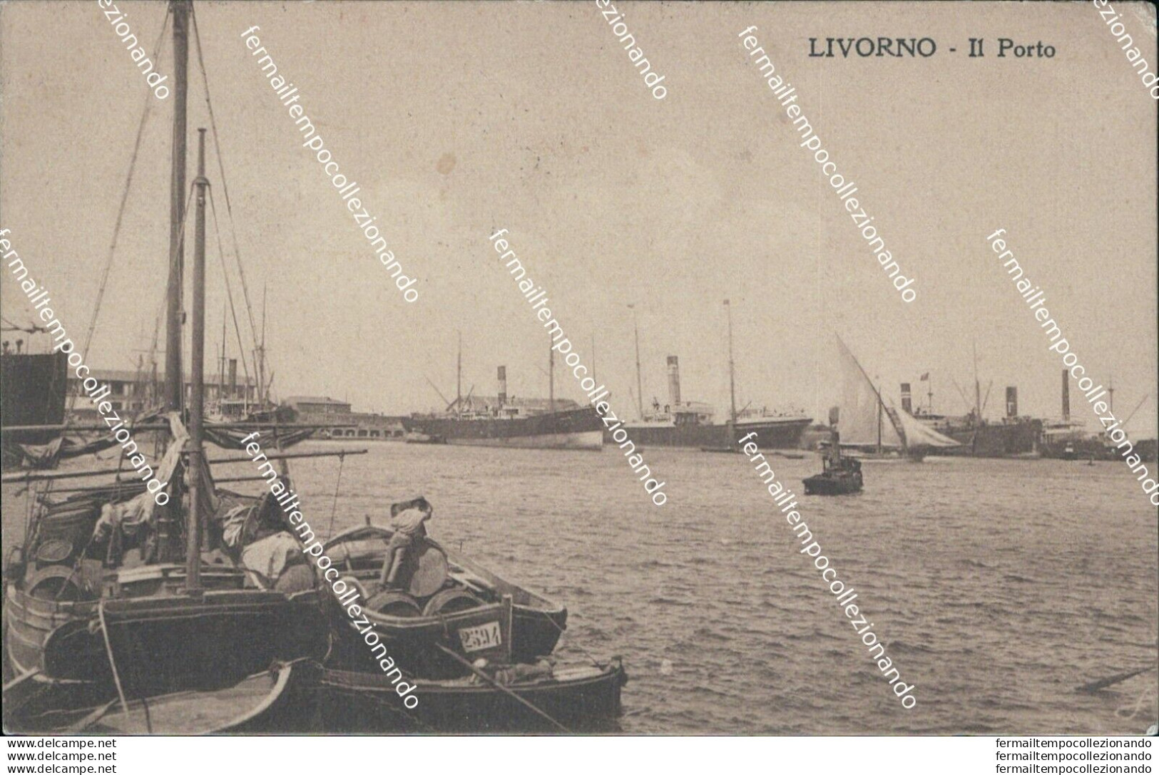 Bf208 Cartolina Livorno Citta' Il Porto 913 - Livorno
