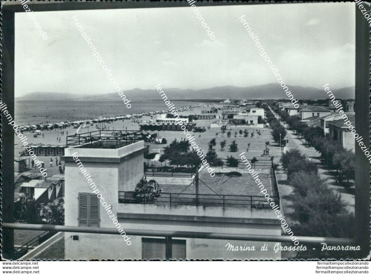 Bi163 Cartolina Marina Di Grosseto Panorama - Grosseto