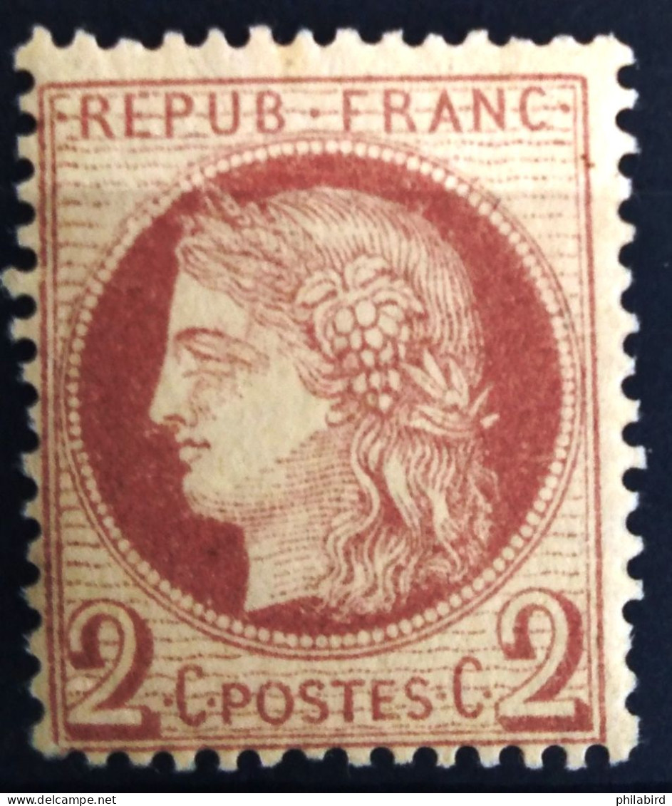 FRANCE                           N° 51                    NEUF*               Cote : 200 €           (1 Pli) - 1871-1875 Ceres