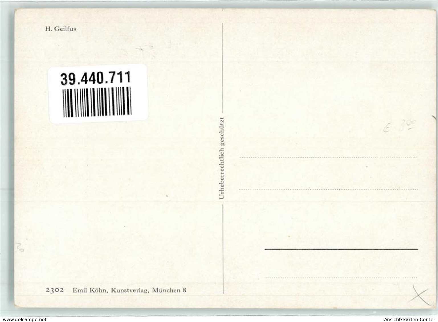 39440711 - Sign.Geilfus H. Jaeger Sauhatz Verlag Koehn Nr.2302 - Cochons