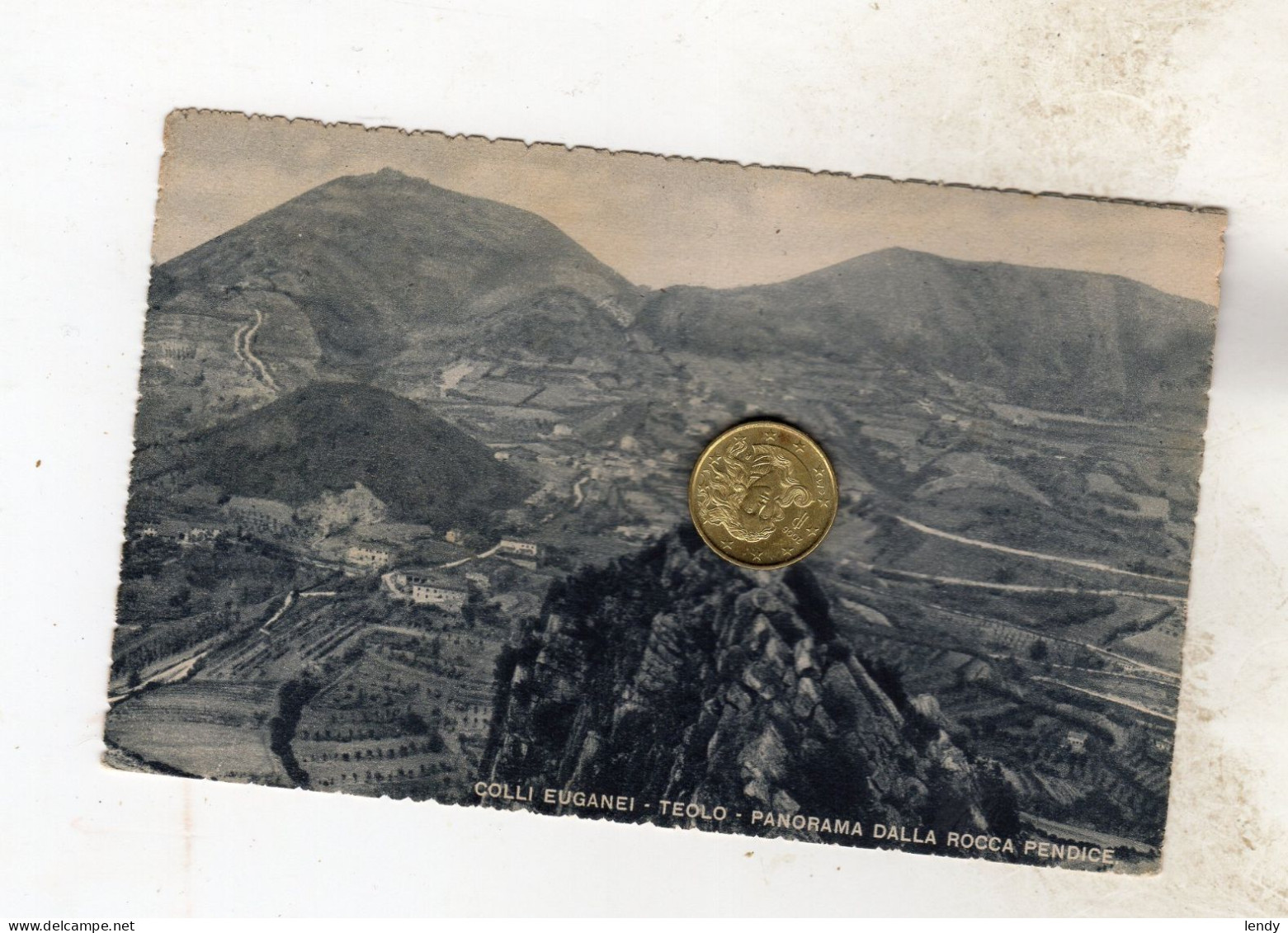 COLLI EUGANEI TEOLO PANORAMA DALLA ROCCA PENDICE Viaggiata 1949 Rara - Padova (Padua)