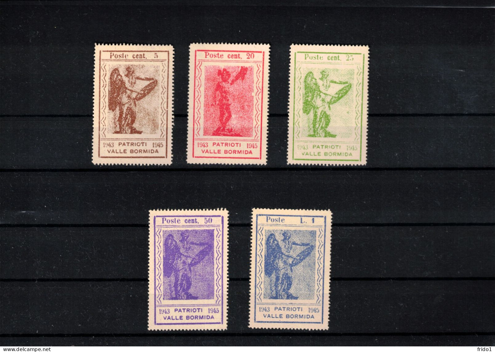 Italy / Italia 1945 Regno D'Italia Valle Bormida Part Of Set Stamps Without Gum As Issued - Ongebruikt