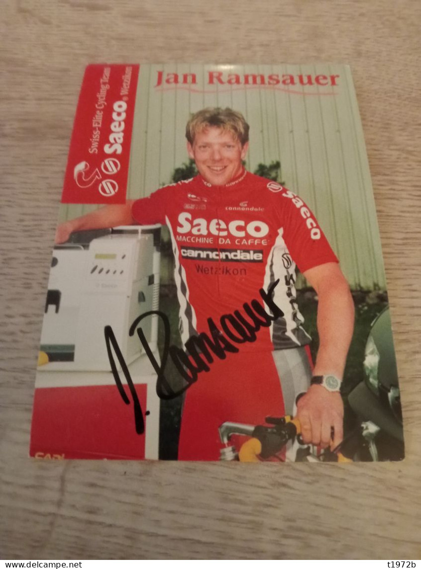 Signé Cyclisme Cycling Ciclismo Ciclista Wielrennen Radfahren RAMSAUER JAN (cyclocross 1998) - Cycling