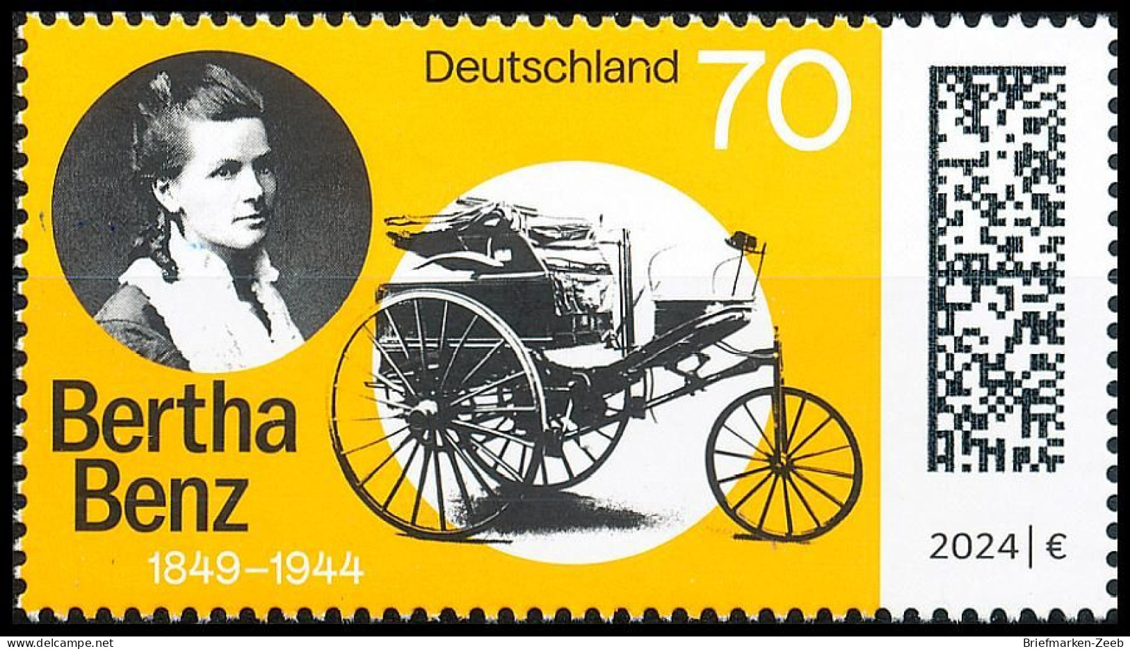 BRD MiNr. 3829 ** 175. Geburtstag Bertha Benz, Postfrisch - Unused Stamps