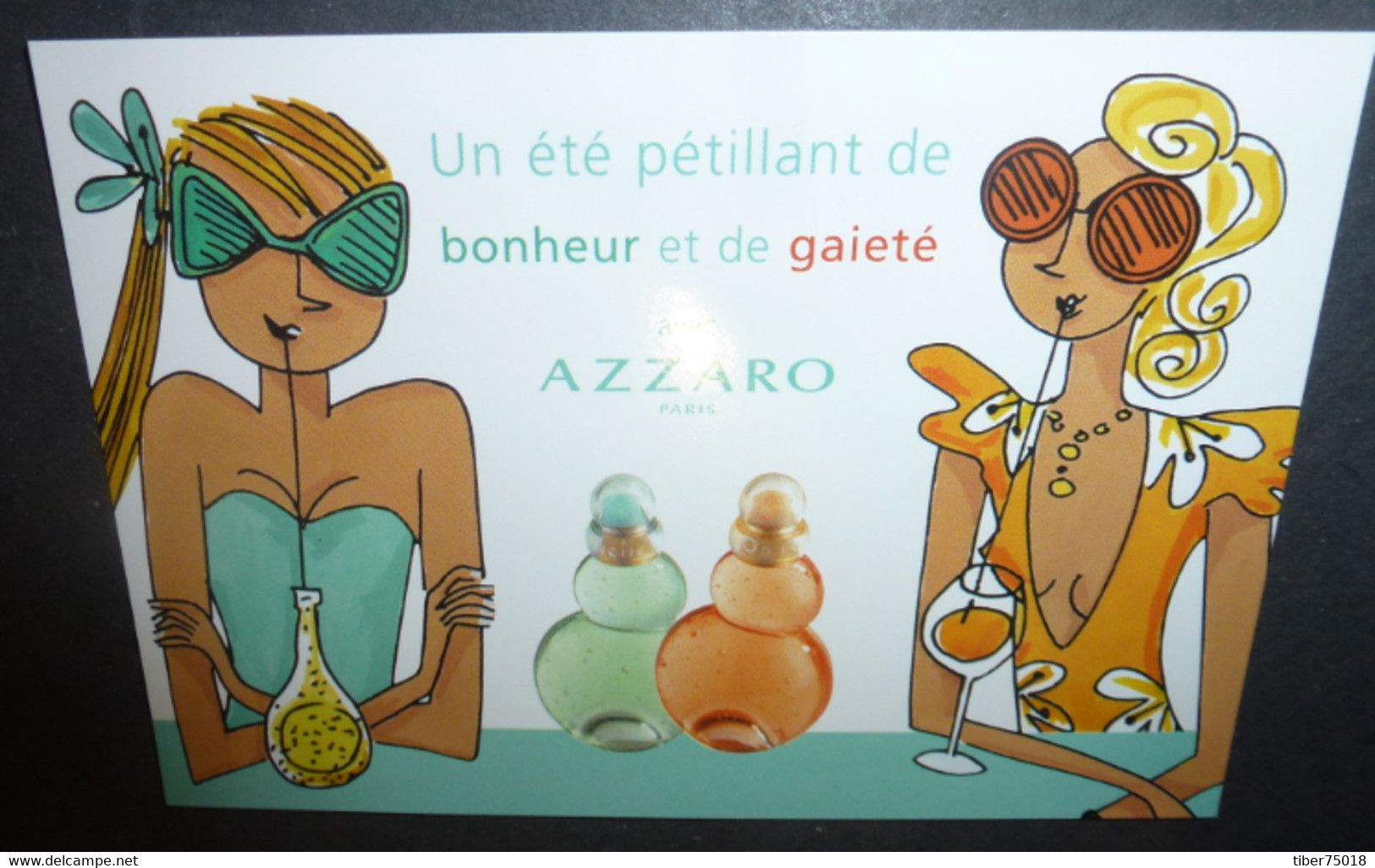 Carte Postale "Cart'Com" (2005) - Un été Pétillant De Bonheur Et De Gaieté Avec Azzaro Paris (parfum) - Publicité
