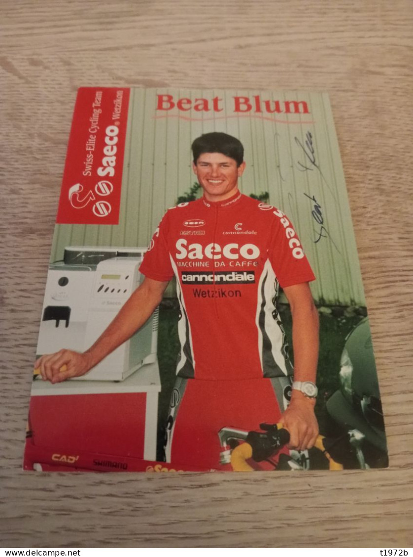 Signé Cyclisme Cycling Ciclismo Ciclista Wielrennen Radfahren BLUM BEAT (cyclocross 1998) - Cycling