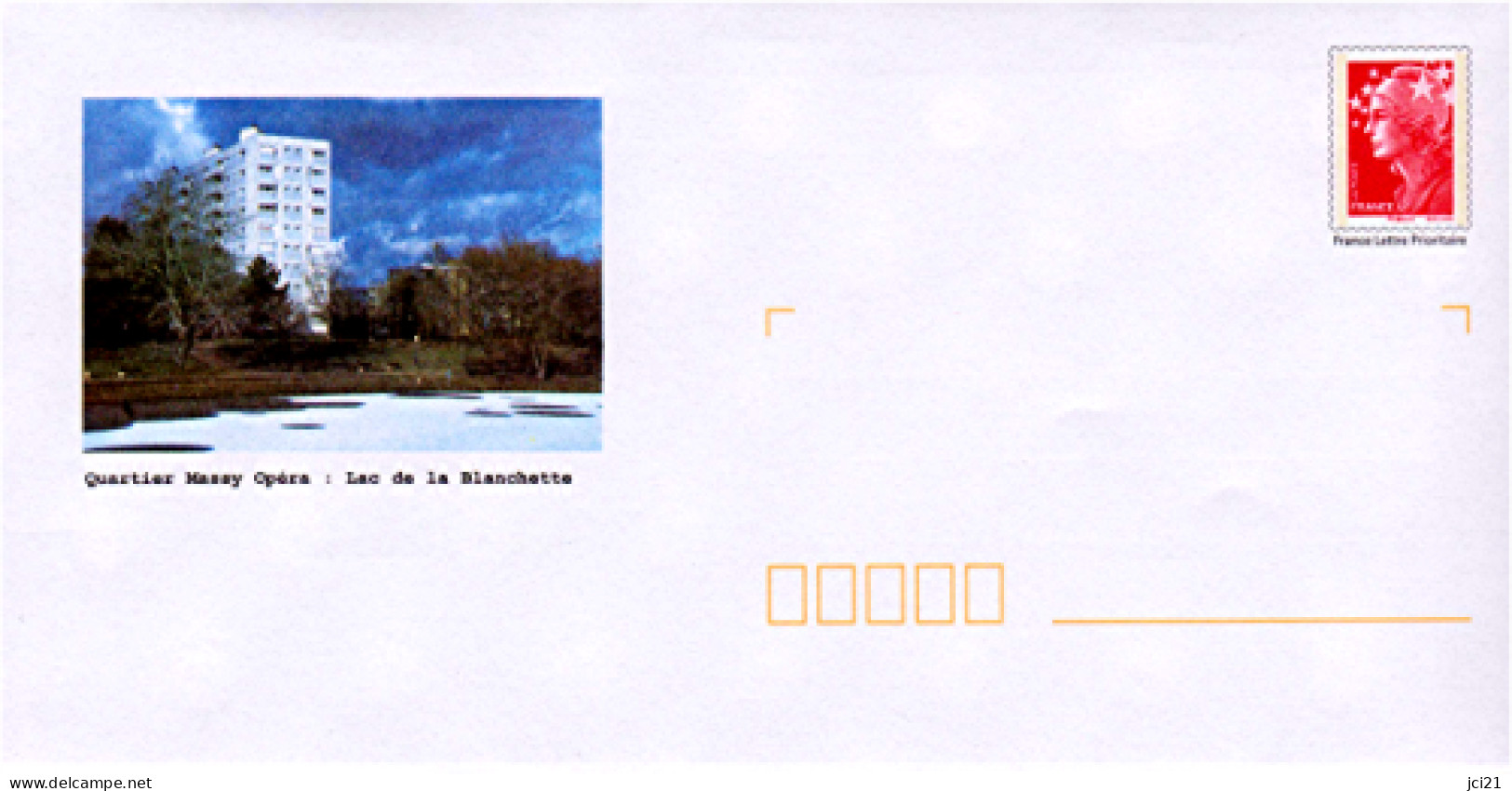 91 Essonne - PAP " MASSY Quartier Opéra : Lac De La Blanchette "  Neuf_P296 - Prêts-à-poster:Overprinting/Beaujard