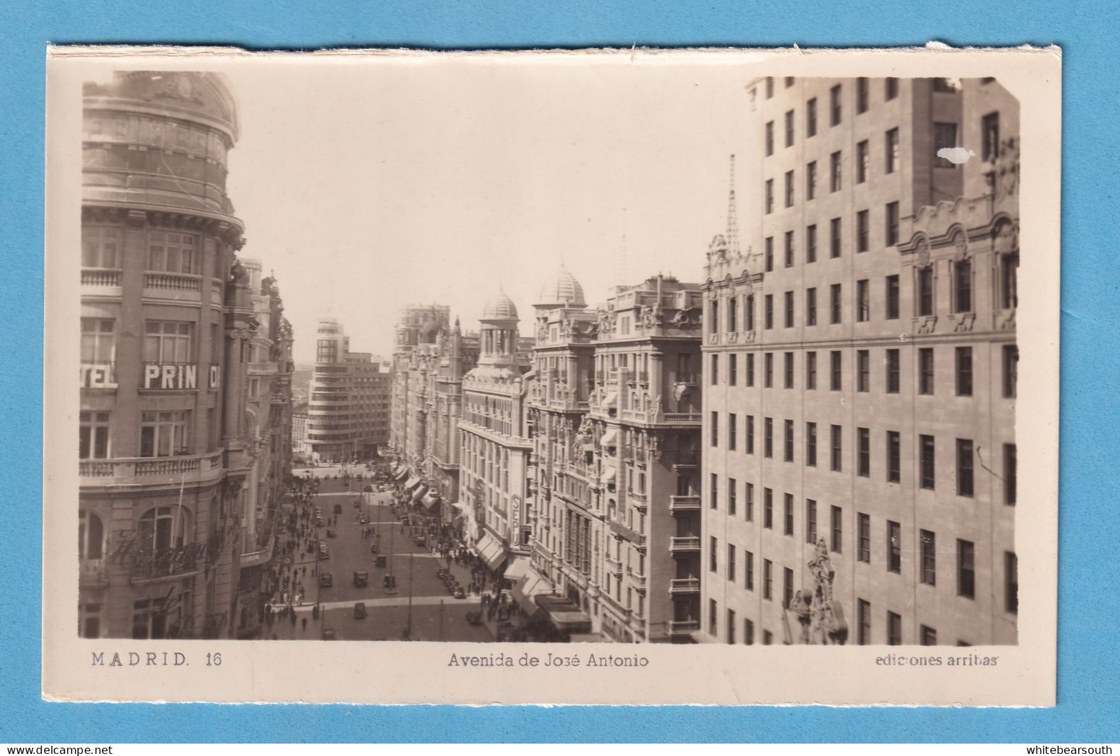 740 SPAIN ESPAÑA MADRID AVENIDA DE JOSÉ ANTONIO PHOTO  RARE POSTCARD - Madrid