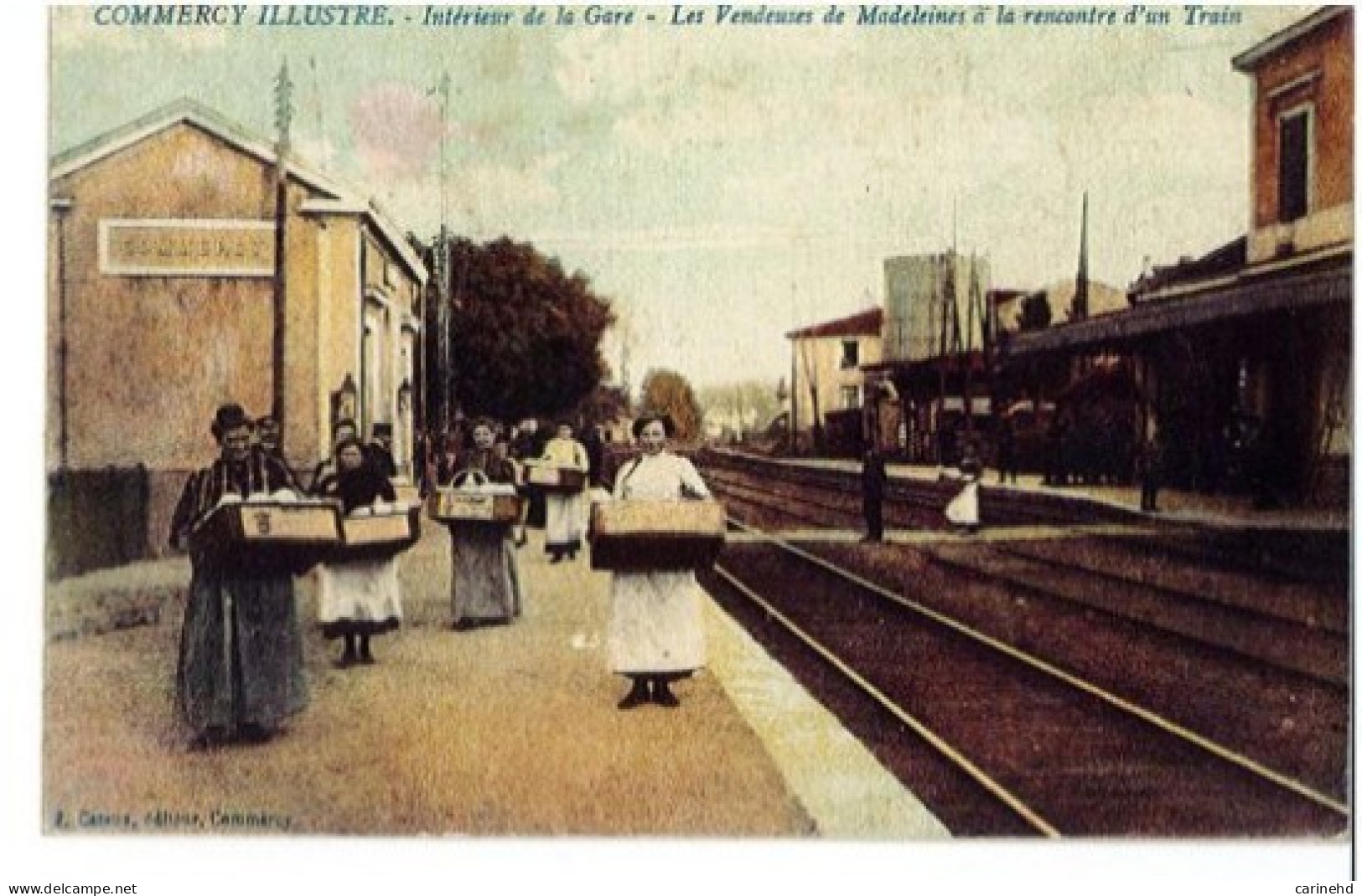 COMMERCY ILLUSTRE INTERIEUR GARE VENDEUSES DE MADELEINES - Commercy