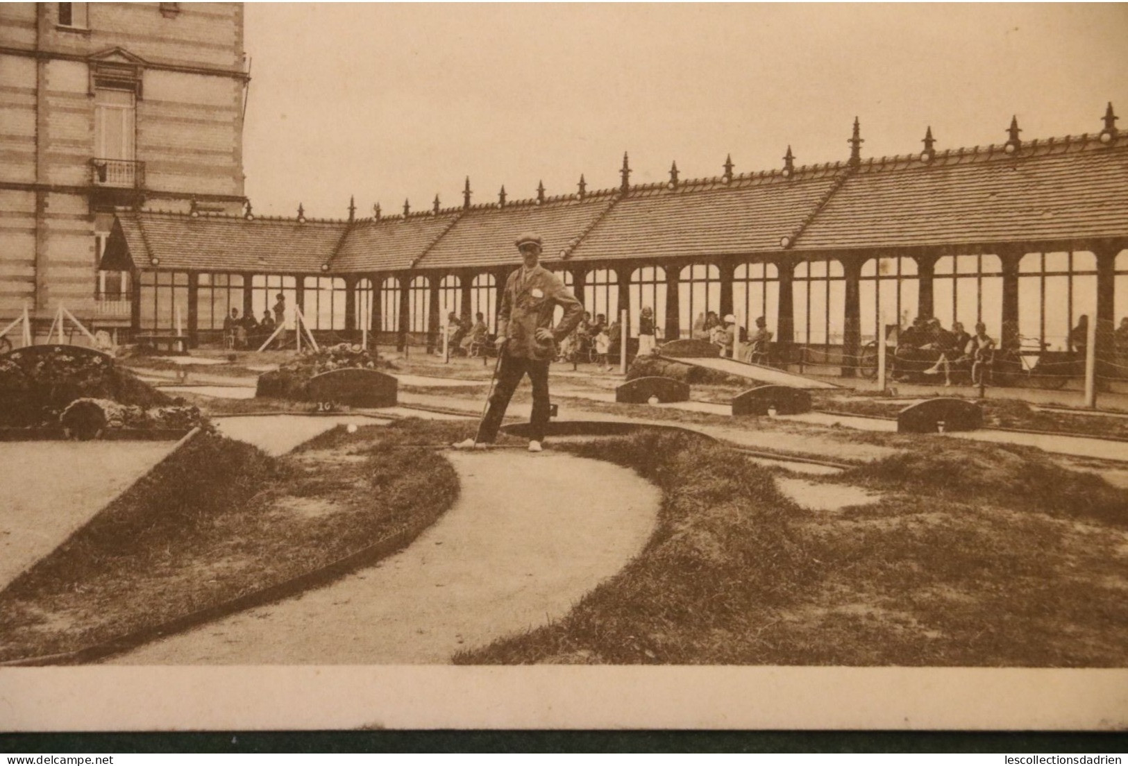 Carte postale - Heist Heyst pare-vent et golf windscherm en golf cachet de Heyst aan zee 1912