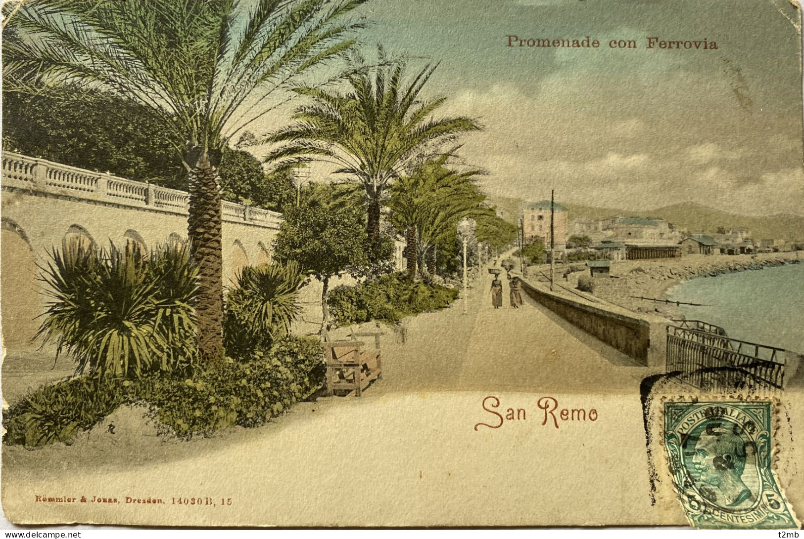 CPA (Italie / Liguria). SAN REMO. Promenade Con Ferrovia - San Remo