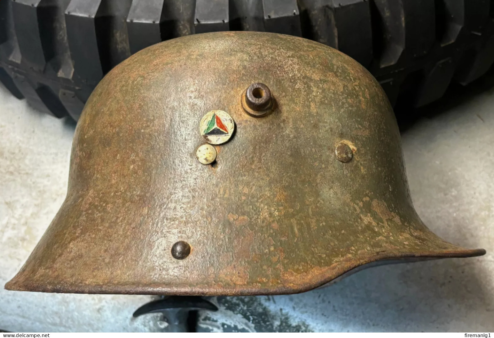 WW1 German M,16 Steel Helmet - (Mod.1916 Stahlhelm) - Afghan Used - Size ET 64 - Hoeden