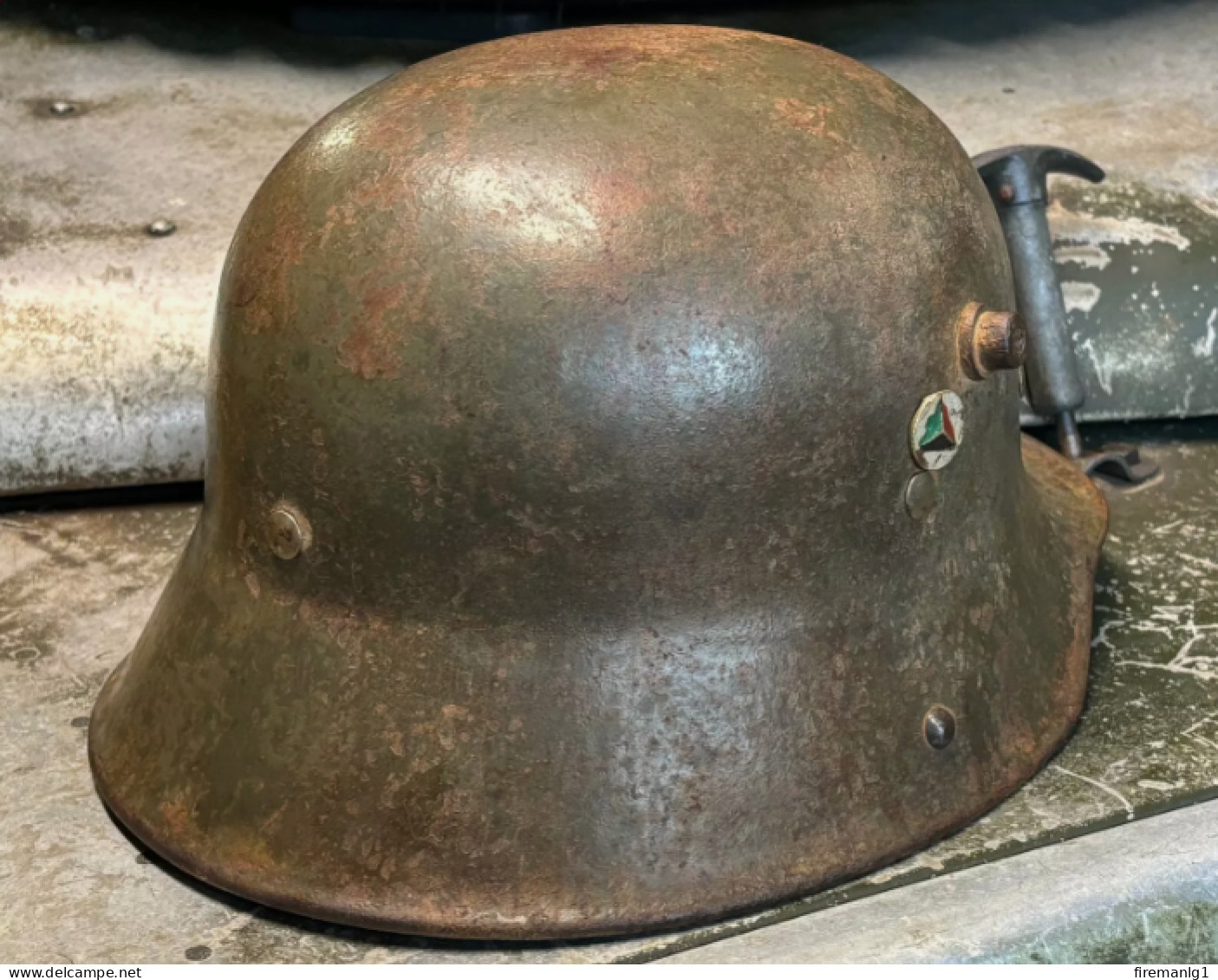 WW1 German M,16 Steel Helmet - (Mod.1916 Stahlhelm) - Afghan Used - Size ET 64 - Headpieces, Headdresses