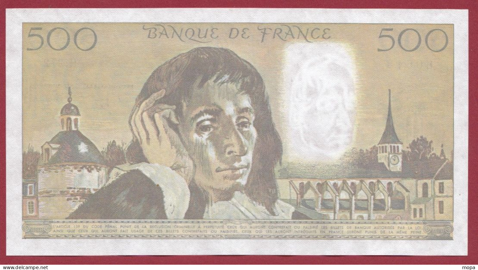 500 Francs "Pascal"- Du 03/03/1988.C--Alph .H.272- Numéro .80645-UNC/NEUF-- (962) - 500 F 1968-1993 ''Pascal''