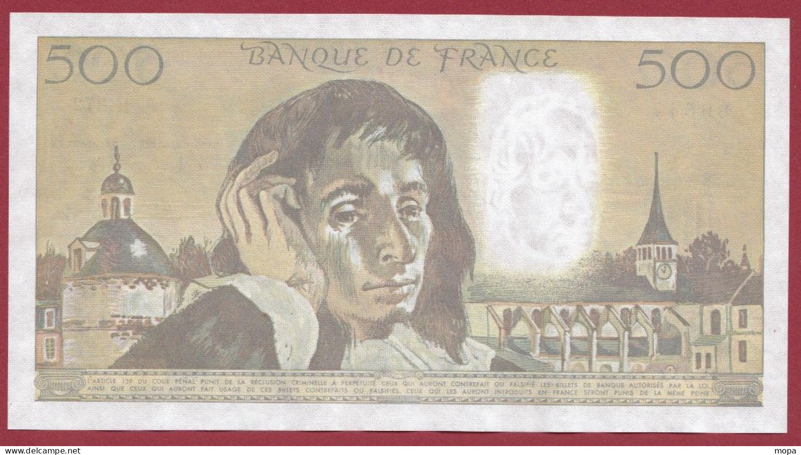500 Francs "Pascal"- Du 03/03/1988.C--Alph .H.272- Numéro .80647-UNC/NEUF-- (964) - 500 F 1968-1993 ''Pascal''