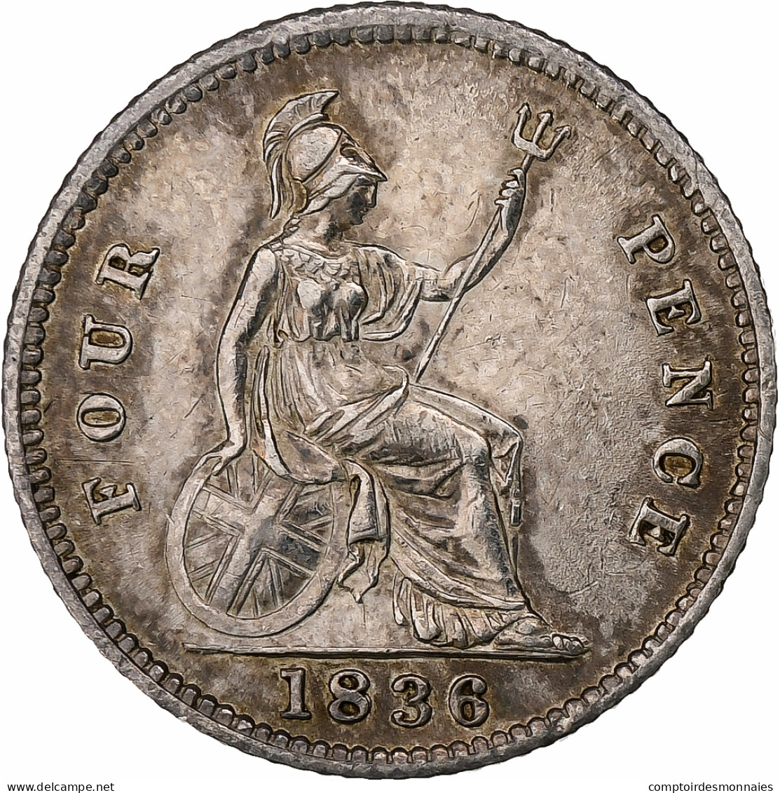 Royaume-Uni, William IV, 4 Pence, 1836, Londres, Argent, TTB+, Spink:3837 - G. 4 Pence/ Groat