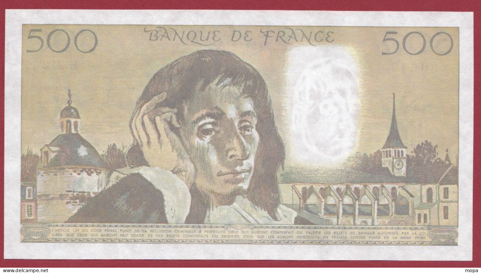 500 Francs "Pascal"- Du 03/03/1988.C--Alph .H.272- Numéro .80648-UNC/NEUF-- (965) - 500 F 1968-1993 ''Pascal''