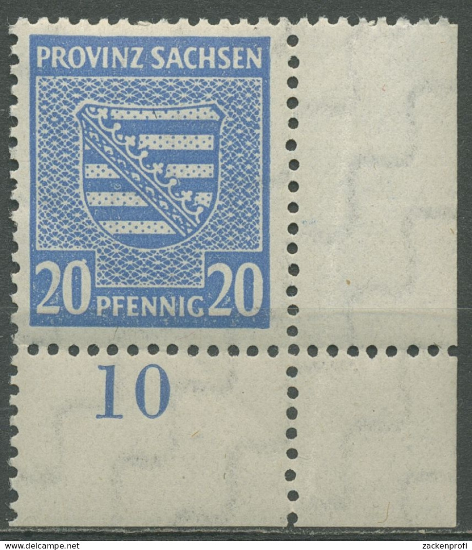 SBZ Provinz Sachsen 1945 Provinzwappen 81 X Ecke 4 Postfrisch - Other & Unclassified