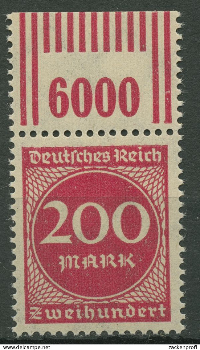 Deutsches Reich 1923 Ziffern Walzendruck Oberrand 269 W OR 2'9'2 Postfrisch - Unused Stamps
