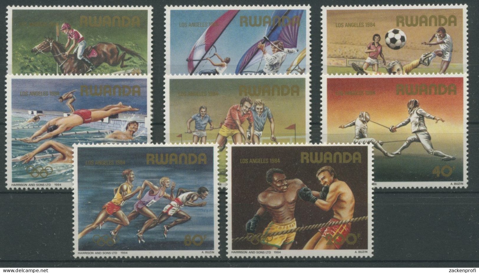 Ruanda 1984 Olympiade Los Angeles 1275/82 Postfrisch - Unused Stamps