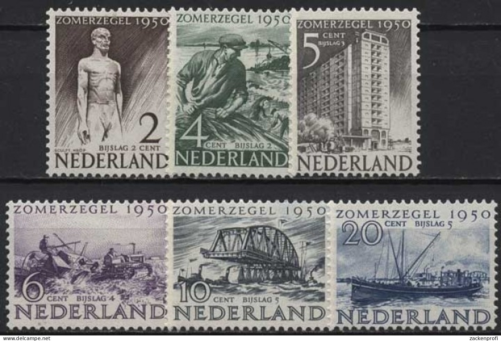 Niederlande 1950 Kulturelle Und Soziale Fürsorge 552/57 Mit Falz - Unused Stamps