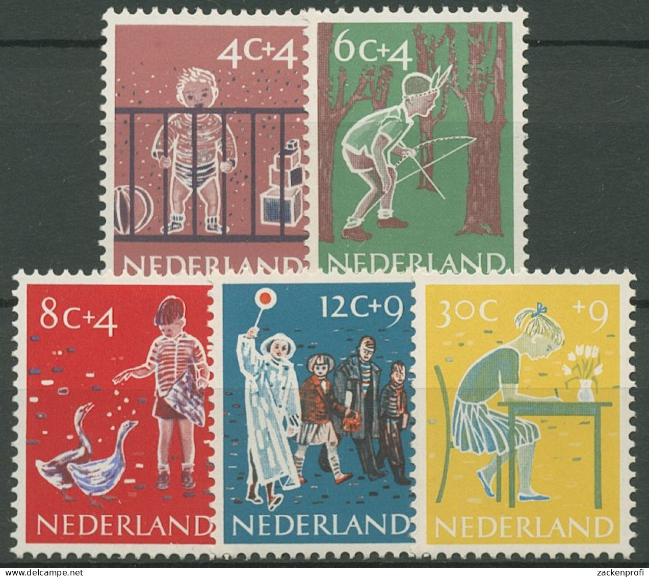 Niederlande 1959 Voor Het Kind 739/43 Postfrisch - Unused Stamps