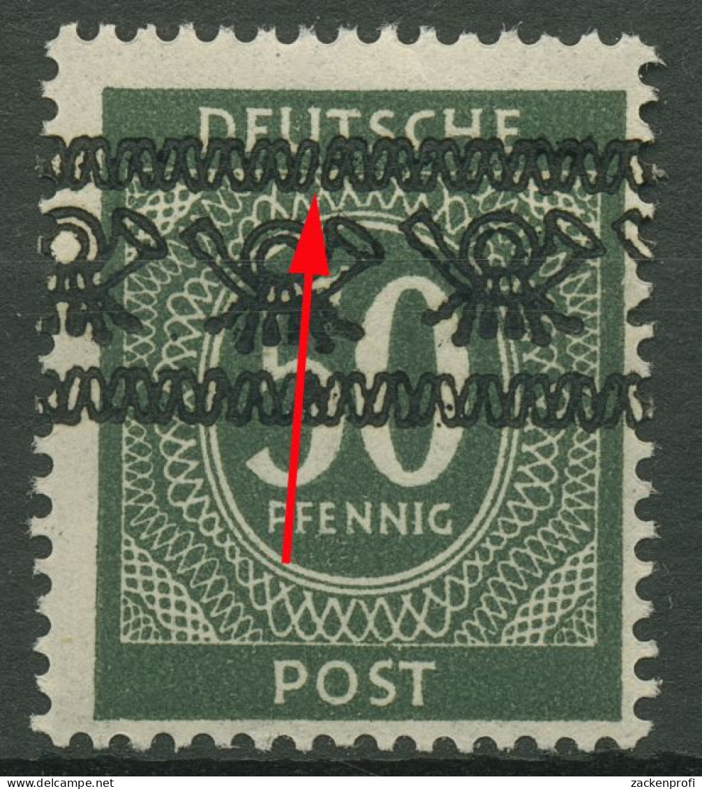 Bizone 1948 Ziffern Bandaufdruck Mit Aufdruckfehler 66 I A AF PII Postfrisch - Mint