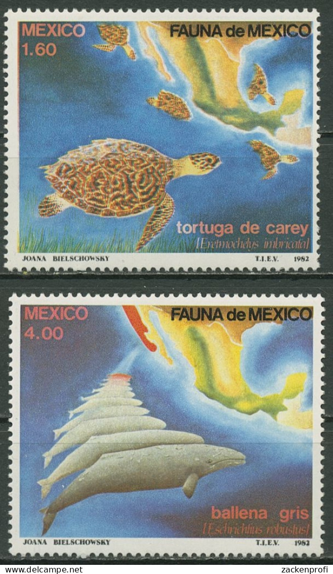 Mexiko 1982 Meerestiere Schildkröte Grauwal 1828/29 Postfrisch - Mexico