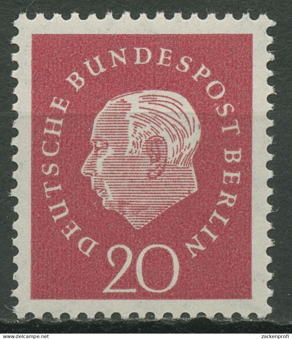 Berlin 1959 Bundespräsident Th. Heuss (geriffelte Gummierung) 184 V Postfrisch - Neufs