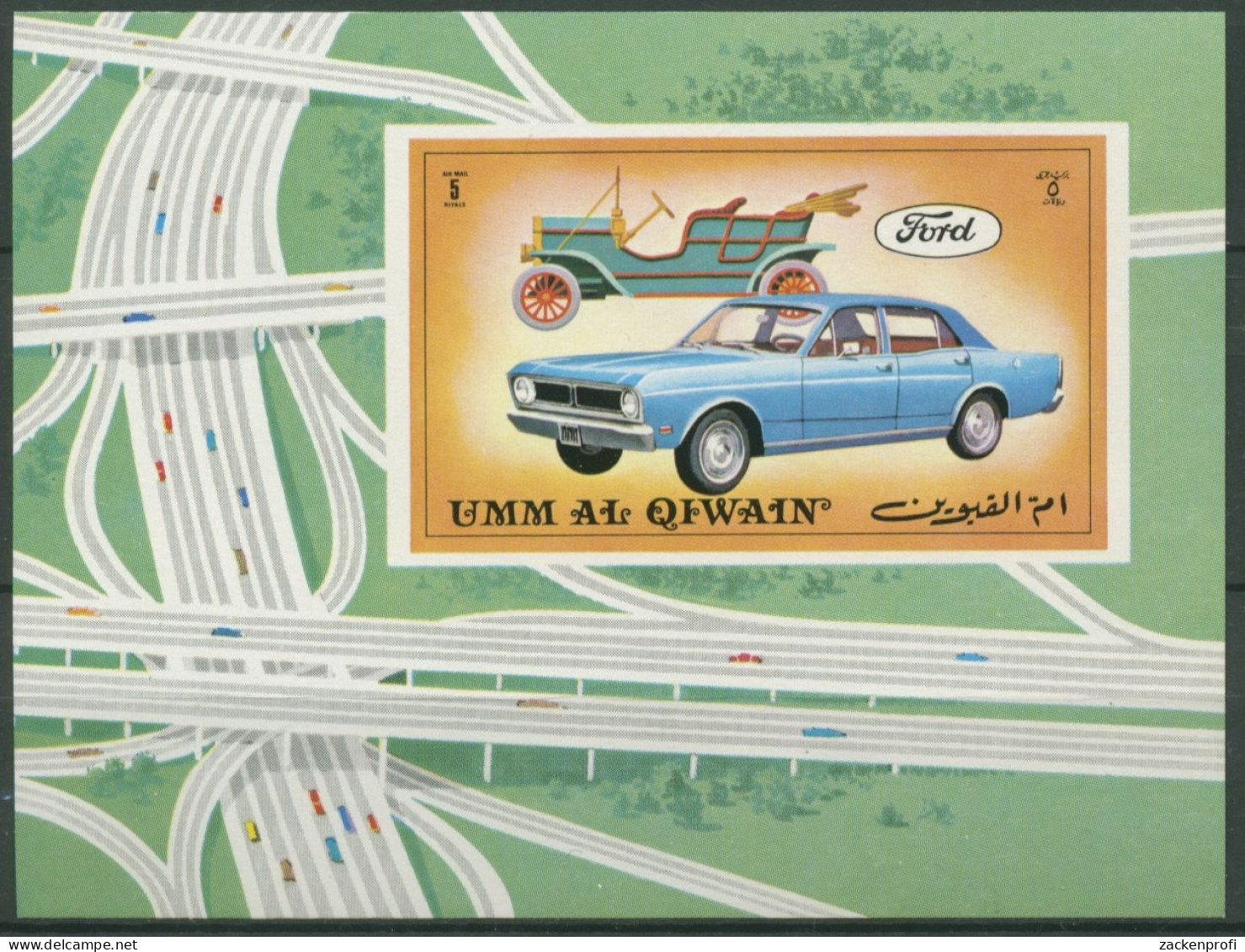 Umm-Al-Qaiwain 1972 Automobile: Ford Block 52 Postfrisch (C30157) - Umm Al-Qiwain