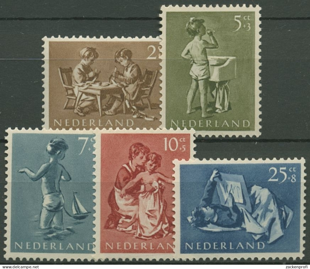 Niederlande 1954 Voor Het Kind 649/53 Postfrisch - Unused Stamps