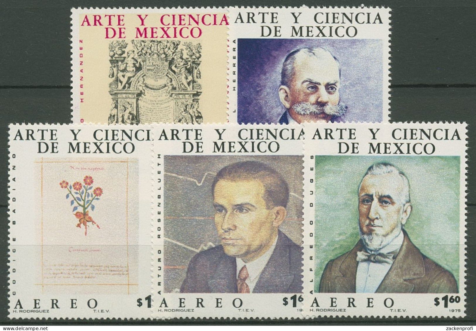 Mexiko 1975 Kunst Wissenschaft 1478/82 Postfrisch - Mexique