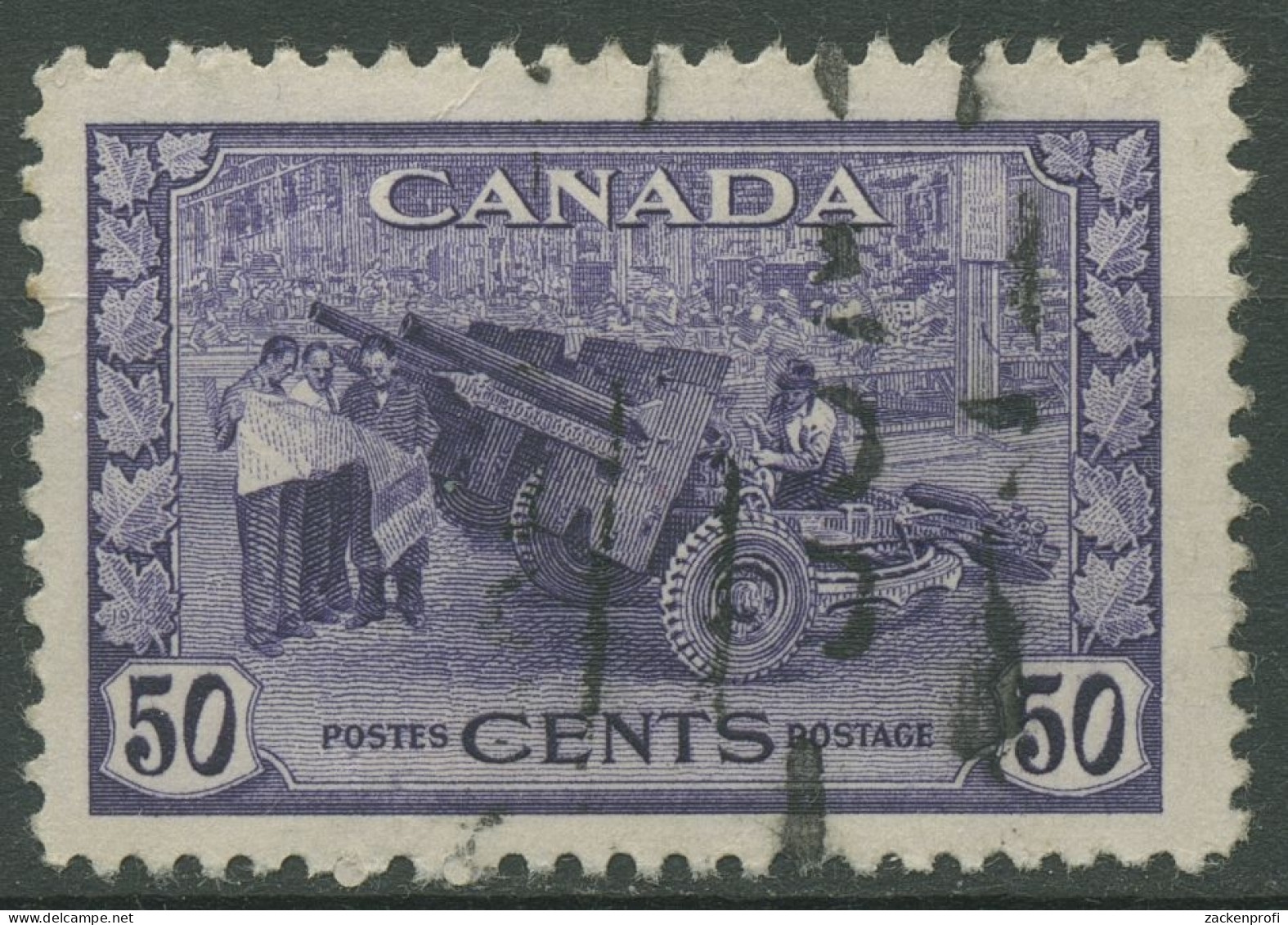 Kanada 1942 Kriegsproduktion Geschütz 228 A Gestempelt - Used Stamps